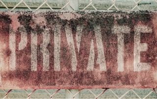 Retro Rusty Private Sign