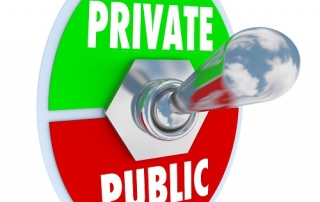 Private vs Public words on a toggle switch