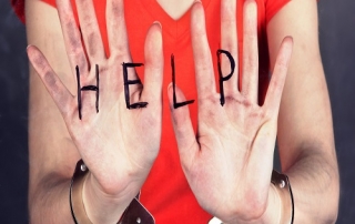 Prisoner in handcuffs