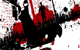 Criminal city background Morden art