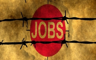 Jobs paper hole against barbwire