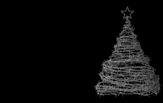 Christmas Tree Made From Barbed Wire